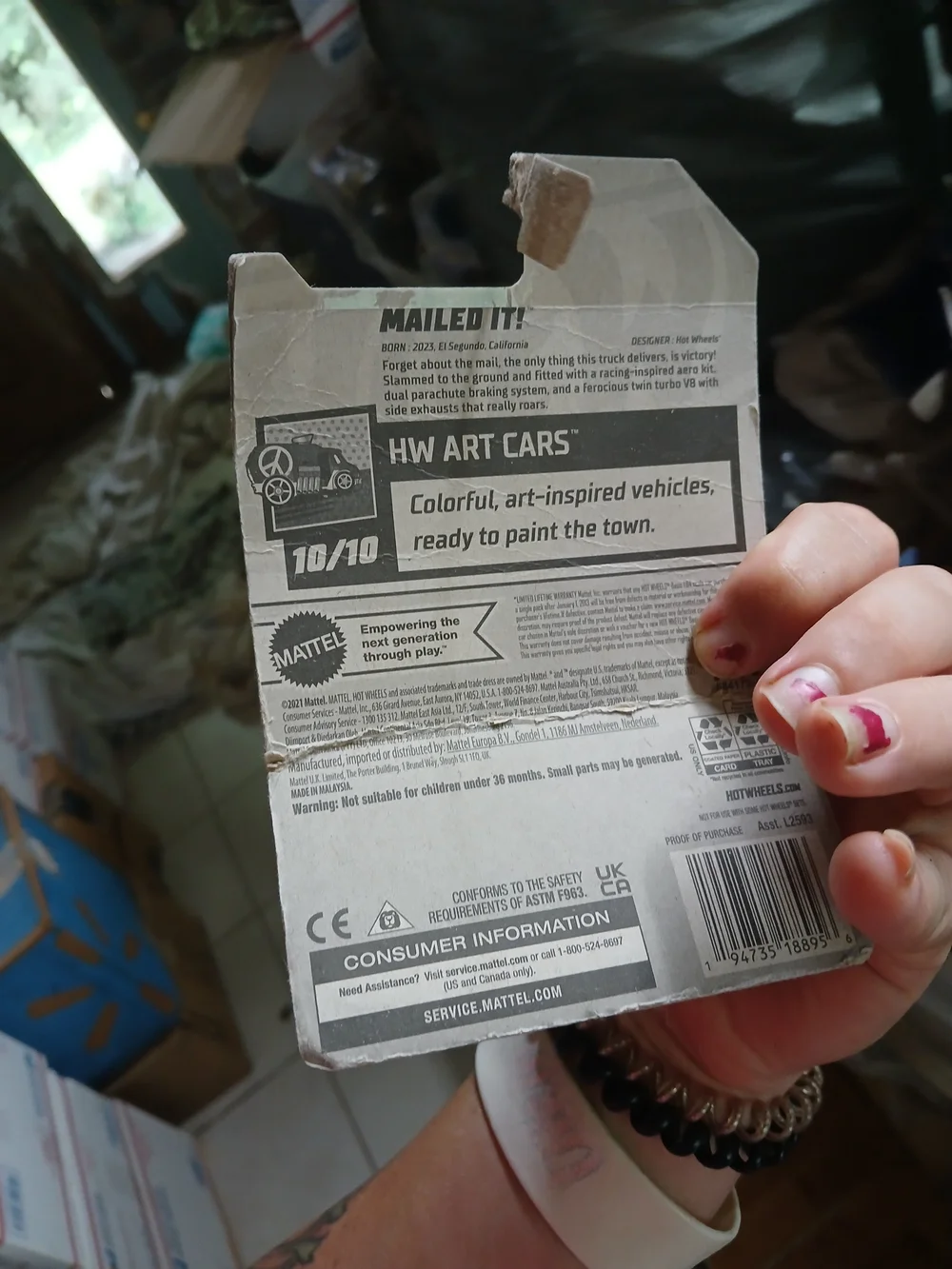 Mailed It! mail truck casting from the 2024 Hot Wheels HW Art Cars series (numbe
